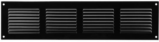 Europlast 101-MR4010M Rectangle Vent Louver with Sieve 10x40cm Μαύρη