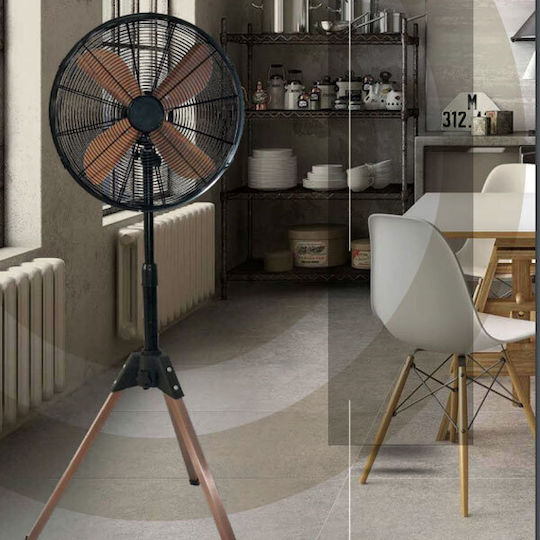 Eurolamp Pedestal Fan 60W Diameter 40cm Black