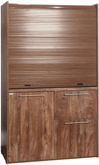 Silver Kitchenette with Left Sink Bowl 125x65x209cm Pine