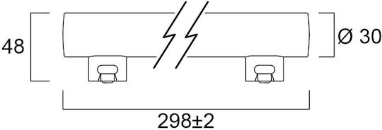 Sylvania Λάμπα LED 5W 300mm για Ντουί S14s και Σχήμα Linestra Θερμό Λευκό 450lm