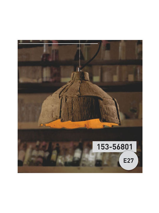 Eurolamp Pendant Light Brown with Socket E27 20x32cm