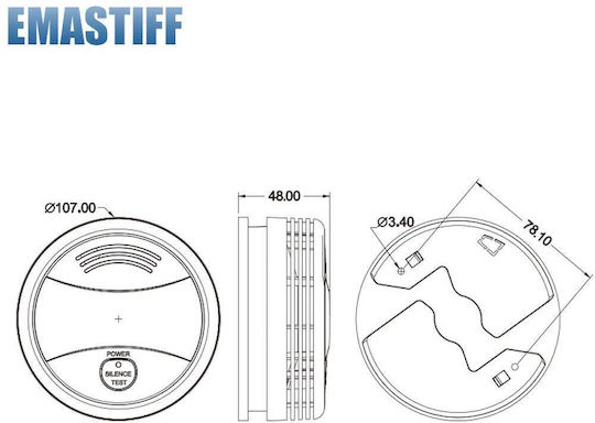 Emastiff TYYG2 Autonom Detector de fum Wi-Fi