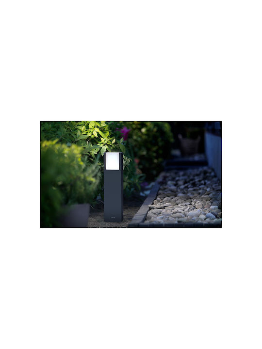 Philips Arbour Outdoor Floor Lamp Small Post 6W IP44 for E27 Socket Gray