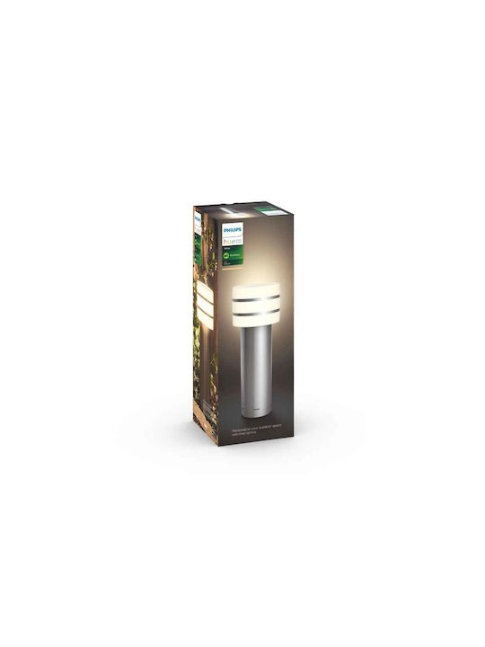 Philips Tuar Outdoor Floor Lamp Small Post 9W IP44 for E27 Silver