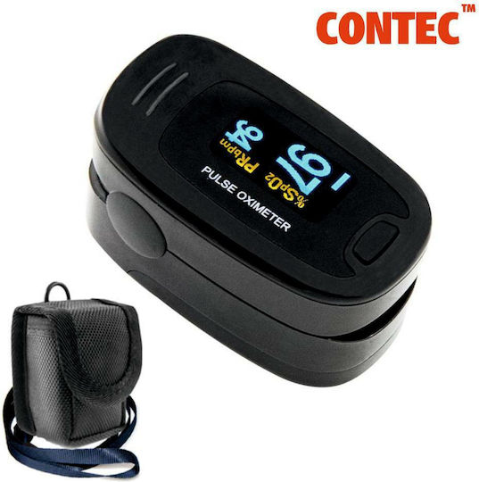 Contec CMS50N Fingertip Pulse Oximeter Black