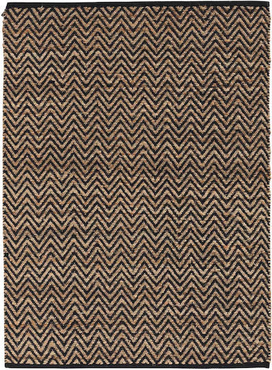 Douceur d'Intérieur Zigzag Χαλί Ορθογώνιο από Γιούτα Καφέ 120x170cm