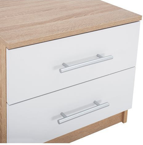 Wooden Bedside Table Sonama-Λευκό 48x40.5x41.5cm