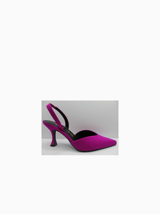 Envie Shoes Pointed Toe Fuchsia High Heels