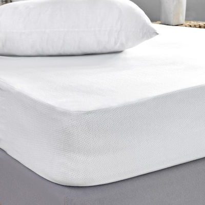 Palamaiki Super-Double Waterproof Jacquard Mattress Cover Fitted Jaquard White 170x200cm