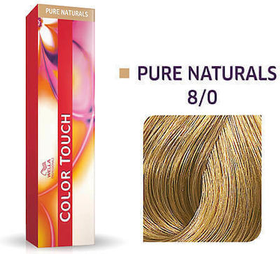 Wella Color Touch Pure Naturals Vopsea de Păr fără amoniac 8/0 Blond deschis 60ml