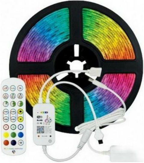 Wasserdicht Smart LED-Streifen USB 5V RGB Licht 5m Typ SMD5050 mit Netzteil