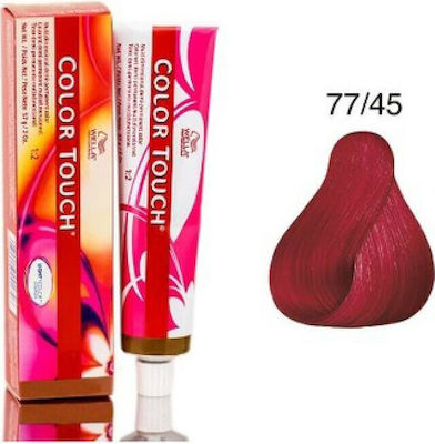 Wella Color Touch Vibrant Reds Βαφή Μαλλιών Χωρίς Αμμωνία 77/45 Έντονο Ξανθό Κόκκινο Μαονί 60ml