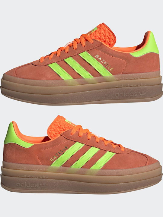 Gazelle Bold Flatforms Sneakers Solar Orange / Solar Green / Gum M2