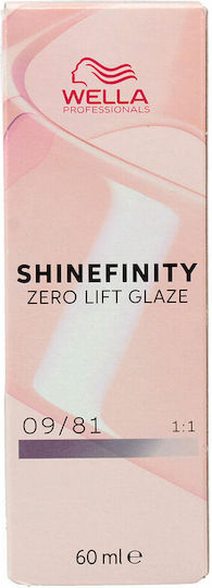 Wella Shinefinity Zero Lift Glaze Temporary Hair Dye 09/81 60ml