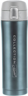 Maestro MR-1641 Glass Thermos Stainless Steel Light Blue 450ml MR-1641-45