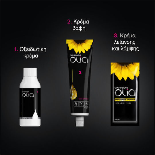 Garnier Olia Mini Боя За Коса Без Амоняк 6.3 Тъмно Русо Медено 50гр