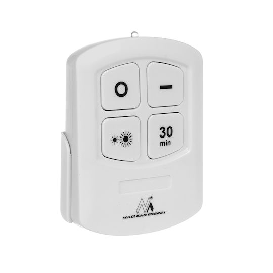 Maclean Energy LED Light Spot for Cabinets with Battery Powered and Remote Control 6pcs