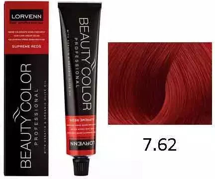 Lorvenn Beauty Color Supreme Reds Боя за Коса 7.62 Русо Червено Перлено 70ml