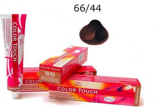 Wella Color Touch Vibrant Reds Полуперманентна Боя За Коса Без Амоняк 66/44 Интензивно Тъмно Русо Тъмночервено 60ml