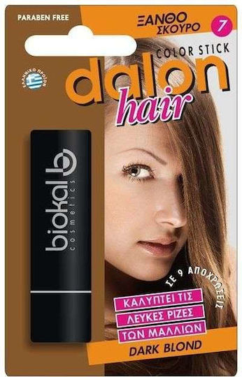 Dalon Color Hair Stick Προσωρινή Βαφή Μαλλιών σε Stick Χωρίς Αμμωνία 7 Ξανθό Σκούρο 4.5gr