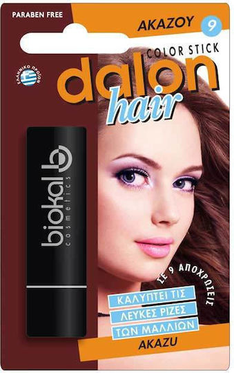 Dalon Color Hair Stick Προσωρινή Βαφή Μαλλιών σε Stick Χωρίς Αμμωνία 9 Ακαζού 4.5gr