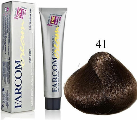 Farcom Hair Color Cream Βαφή Μαλλιών 41 Καφέ 60ml
