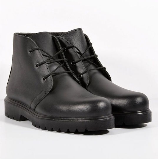 Aeropelma Military Half Boots Duetto Leather Black