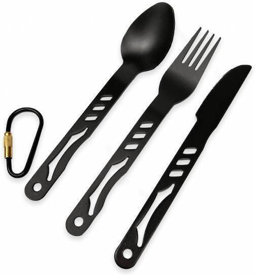 Compass Cutlery for Camping Knife and Fork Set 3pcs