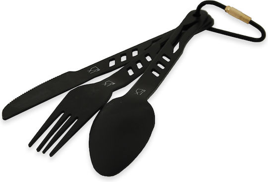 Compass Cutlery for Camping Knife and Fork Set 3pcs
