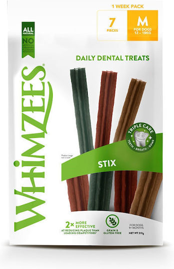 Whimzees Stix Μασώμενο Stick για Σκύλους κατά της Πέτρας & Πλάκας 210gr 7τμχ