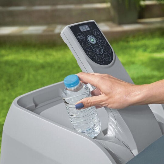 Lay-Z-Spa Hawaii Hydrojet Pro Квадратен Надуваем Басейн 795л с Хидромасаж 180x180x71см Сив