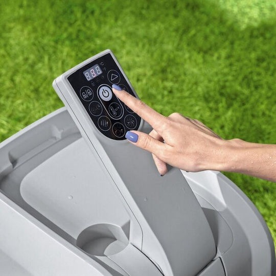 Lay-Z-Spa Hawaii Hydrojet Pro Квадратен Надуваем Басейн 795л с Хидромасаж 180x180x71см Сив