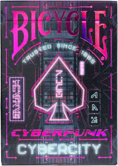 Bicycle Cyberpunk Cybercity Collectible Playing Cards Laminated Black