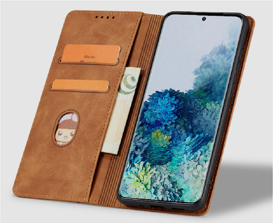 Bodycell Book Δερματίνης Καφέ (Realme C30)