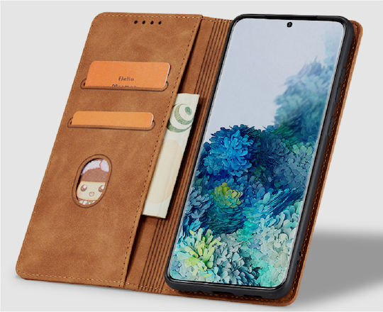 Bodycell Book Δερματίνης Καφέ (Realme C35)
