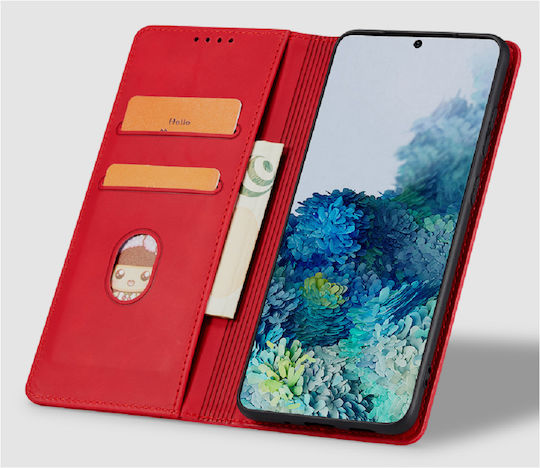 Bodycell Book Piele artificială Roșu (Realme C30)