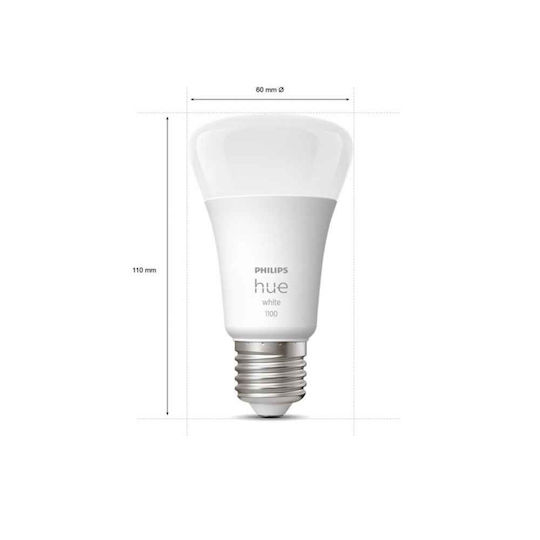 Philips Smart Bulbs LED 9.5W for E27 Sockets and A60 Shape Warm White 1100lm Dimmable 2 Pieces