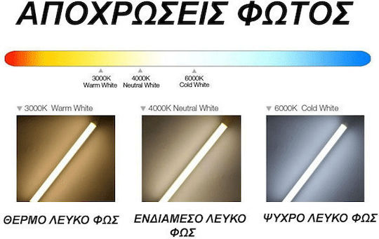 Eurolamp LED Bulb 24W Fluorescent Type 150εκ. for Socket G13 and Shape T8 Cool White 2520lm