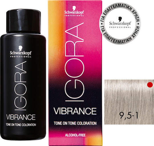 Schwarzkopf Igora Vibrance Полуперманентна Боя За Коса Без Амоняк 9.5-1 Пепеляво Слонова Кост Русо 60ml