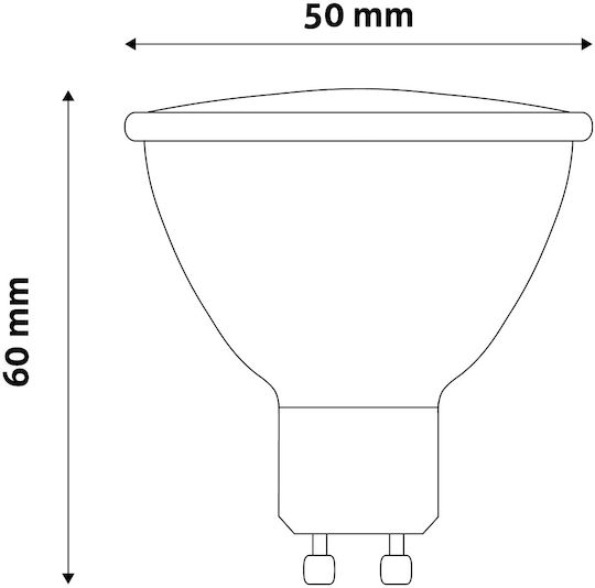 Avide ABBGU10WW-7W LED крушка 7W за фасунга GU10 Топло бяло 590лм