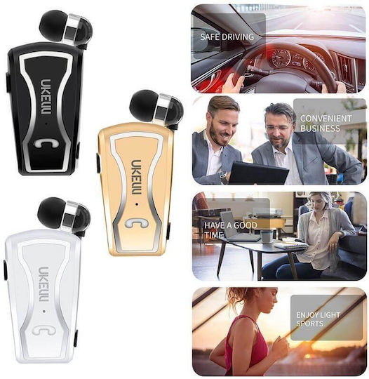 Fineblue UK880 In-ear Bluetooth Handsfree Ακουστικό Πέτου Μαύρο