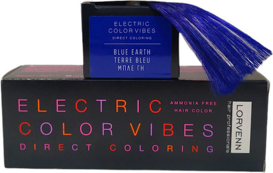 Lorvenn Electric Color Vibes Προσωρινή Βαφή Μαλλιών Χωρίς Αμμωνία Blue Earth 90ml