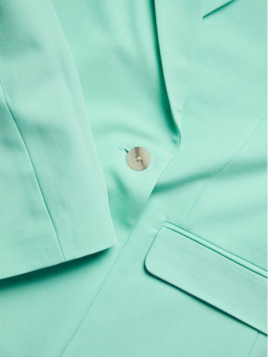 Jack & Jones Long Women's Blazer Turquoise