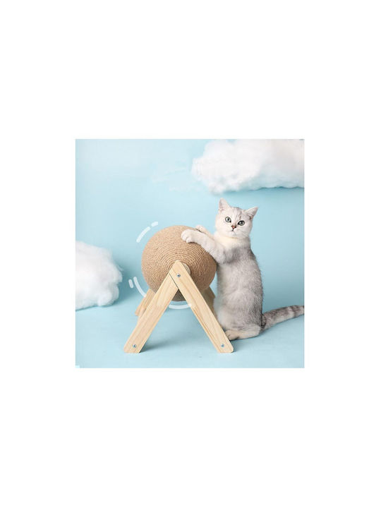 Stâlp Pentru Zgâriere De Pisici Bej 20x17x19cm
