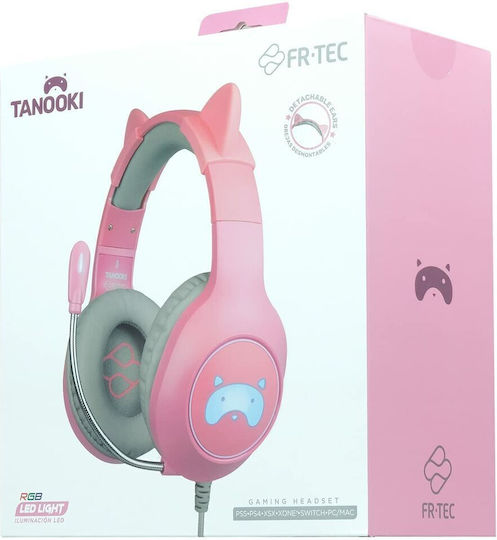 FR-TEC Tanooki Over Ear Gaming Headset with Connection 3.5mm Pink
