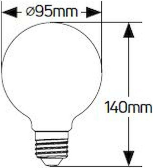 Geyer LED Bulb 12W for Socket E27 and Shape G95 Cool White 1150lm