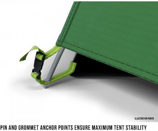 Husky Bizon 3 Plus Winter Camping Igloo Mountaineering Green with Double Cloth for 3 People Waterproof 4000mm 410x220x130cm