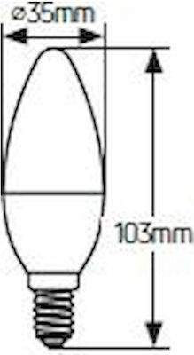 Geyer Becuri LED pentru Soclu E14 și Formă C35 Alb natural 470lm 1buc