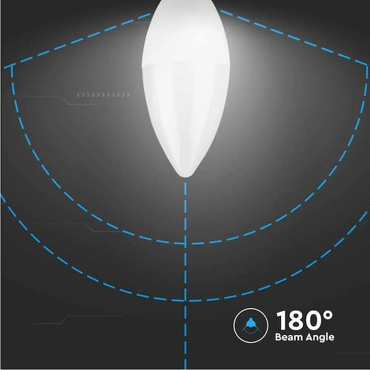 V-TAC VT-1818 LED Bulb 3.7W 100mm for Socket E14 and Shape C37 Warm White 320lm