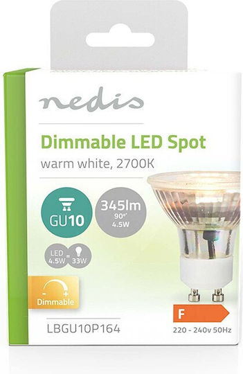 Nedis LED крушка 5W за фасунга GU10 Топло бяло 345лм